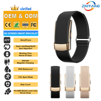 Bracelet intelligent sans écran, mode OEM ODM, réveil, suivi d'activité, moniteur de fréquence cardiaque, suivi du sommeil, bracelet intelligent QX Air