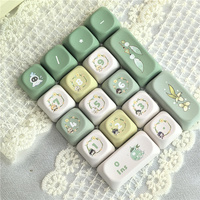 Genshin Impact Wendy Keycaps Profil M-OA Durable PBT Dye Subbed Keycap pour 61/64/65/68/104/108 Mx Switch Mechanical Keyboard