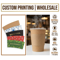 Gobelet en papier à double paroi de 12 oz, personnalisé, avec estampage à chaud, pour les cafés, les restaurants, les événements, les fêtes