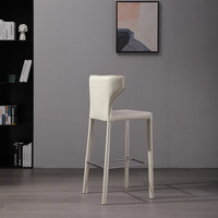 Tabouret de bar personnalisable en cuir de style nordique européen pour hôtel, café, bar à domicile et comptoir de bar