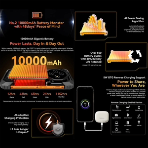 Blackview FORT 1 โทรศัพท์มือถือสุดแกร่ง ขนาด 6.56 นิ้ว 4GB+128GB สมาร์ทโฟน Android 15 Unisoc <span class=keywords><strong>Tiger</strong></span> T615 แบตเตอรี่ 11000mAh - Product Image 6