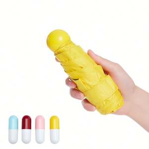 WSY745 Paraguas de Bolsillo Plegable de 5 Secciones con Protección UV, Personalizado con Logotipo, Venta al Por Mayor, Mini Paraguas de Alta Calidad con Logotipo - Product Image 1