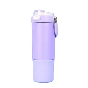 New Arrival 30oz Double Wall Insulated Stainless Steel Travel Portable Car Tumbler With Straw And Lifting Handle