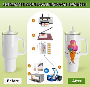40 Oz Stainless Steel Sublimation Tumbler <b>with</b> <b>Handle</b> 20 Pack <b>Travel</b> <b>Mug</b> Blanks Spill Proof Vacuum Insulated White - Product Image 4