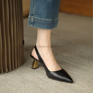 Baotou <b>Dance</b> Sandals Spring/Summer New Fairy Wind Pointy Thin Back Empty Single Shoe Women's High <b>Heels</b> - Product Image 2