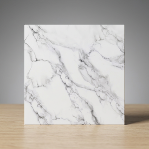 Carreaux de sol en céramique de porcelaine émaillée brillante effet marbre de luxe moderne 40x40cm – Design intérieur haut de gamme - Product Image 3
