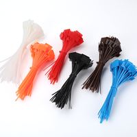 Étiquette d'attache de câble en plastique d'identification personnalisée étiquette de cravate avec logo attaches à glissière de câble autobloquantes colorées avec étiquette