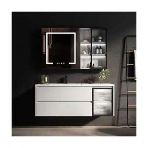 YALIG Custom Wash Basin Modern Bath Set Organizer Floating Cabinet with Sink Makeup <b>Bathroom</b> <b>Vanities</b> Floating <b>Vanity</b> - Product Image 2