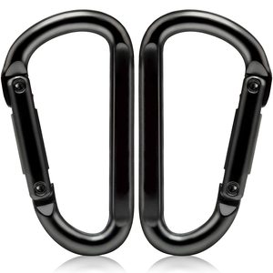 Grosir 6cm 2.3 inci datar d-ring kustom terukir aluminium kapasitas besar ringan gantungan kunci Hook Carabiner luar ruangan Hiking - Product Image 4