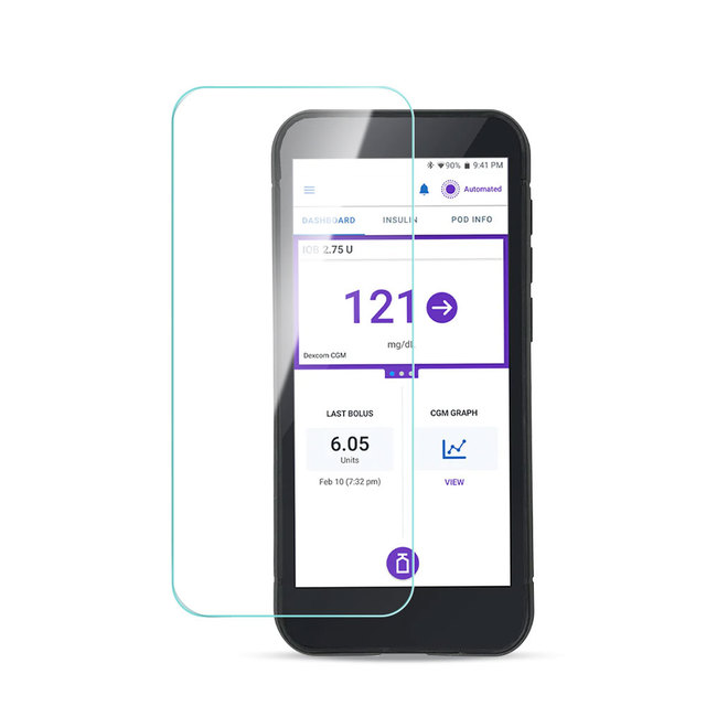 Premium 2.5D 9H 0.33MM HD Clear Flexible Anti-Scratch Automated Insulin Tempered Glass Screen Protector for Omnipod 5
