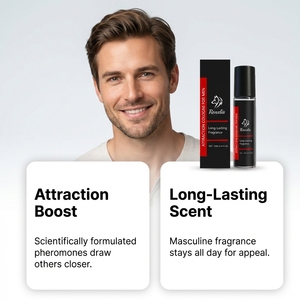 Huile de Cologne en Roll-on 10ml, <span class=keywords><strong>parfum</strong></span> boisé et cuir masculin, longue tenue, format voyage magnétique portable, pour <span class=keywords><strong>homme</strong></span> - Product Image 4