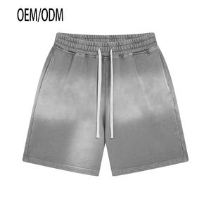 Pantalones Cortos Deportivos para Hombre con Logotipo Personalizado, Estilo Vintage, Lavado al Ácido, Efecto Desgastado por el Sol, para Correr y Uso Diario - Product Image 1