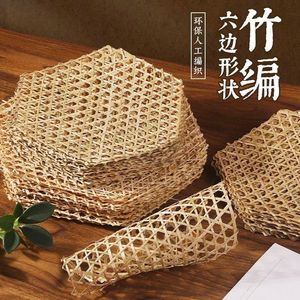 แผ่นรองก้นกระถางสี่เหลี่ยมทำจากไม้ไผ่ถัก เป็นมิตรกับสิ่งแวดล้อม ใช้ในครัว - Product Image 1