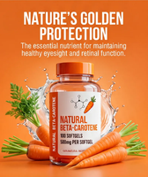 Complément alimentaire à base de bêta-carotène en gélules molles, antioxydant naturel à base de plantes, soin des yeux et de la peau, GMP, OEM, étiquette privée