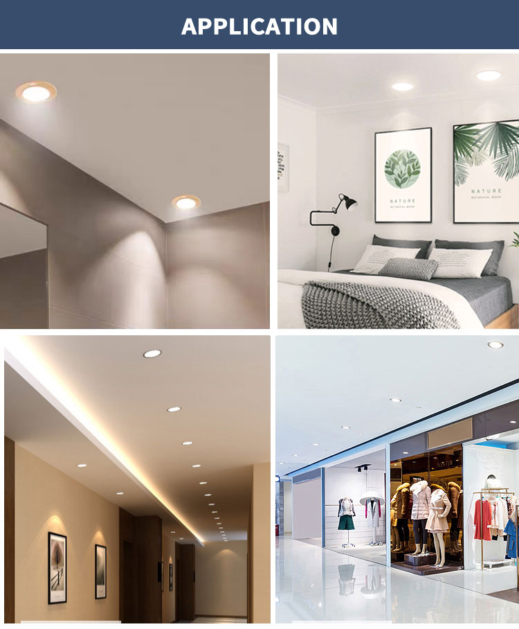 Slim 85mm Cut Out Downlights , Deep Cup Black Living Room Ceiling Lights
