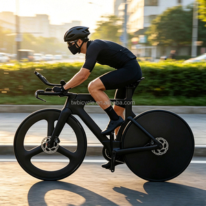 Vélo de triathlon léger 700c en carbone TT, 24 vitesses, transmission sans fil, cadre aérodynamique, roues, freins à disque hydrauliques T3 - Product Image 1