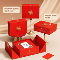 Boîte cadeau rigide magnétique en or rose, pour la Saint-Valentin, bijoux, mariage, cosmétiques, emballage personnalisé, logo personnalisé, boîte en papier rouge de luxe