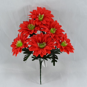 Fiori Artificiali Personalizzati di Yiwu, Composizione di 6 Crisantemi in Seta per Funerali, Ringraziamento e Commemorazione degli Antenati - Product Image 4