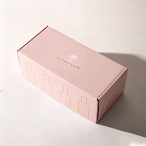 Boîte d'expédition ondulée auto-scellante rose vif personnalisée, couleur unie brillante, pelliculage mat, pour l'e-commerce de mode et de beauté (abonnement) - Product Image 2