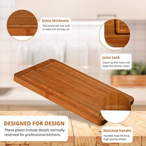 Tabla de cortar de forma personalizada, utensilios de cocina de bambú finos portátiles, juego de tablas para cortar queso y carne, bloque de cortar - Product Image 6