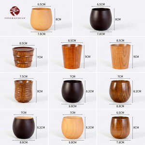 Verres de cuisine naturels solides 200 300ml tasse en <span class=keywords><strong>bois</strong></span> faite à la main tasse en <span class=keywords><strong>bois</strong></span> tasses pour vin lait café - Product Image 6