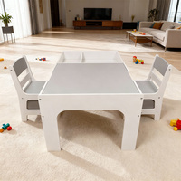Mesa Sensorial de Madera Multifuncional Montessori, Mesa de Actividades para Niños, Mesa y Juego de Sillas para Niños