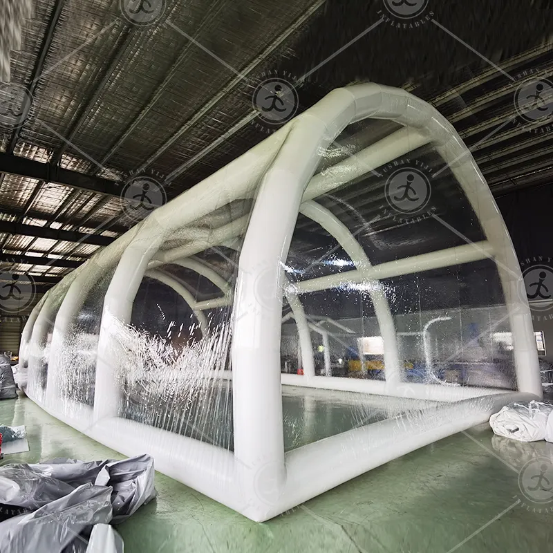 Cubierta de piscina inflable de alta calidad, cubierta de invierno Anti-uv hermética a prueba de viento, cubierta de tienda de cúpula transparente para piscina