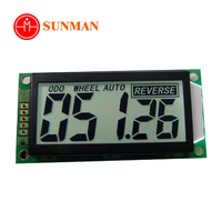 Modul Layar LCD Segmen Positif Reflektif 5 Digit Kustom 2-Wire Serial untuk Odometer Mobil SMS05126B