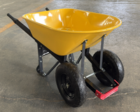 Chariot à roulettes en acier inoxydable robuste à deux roues 7CBF avec roue anti-crevaison pour le stockage industriel de l'OEM