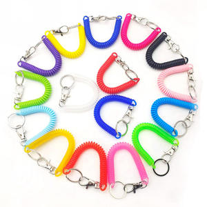 LLavero de bobina de resorte en espiral, cuerda de estiramiento de defensa antirrobo, llavero de seguridad con hebilla de langosta de Metal para soporte de regalo de llave - Product Image 2