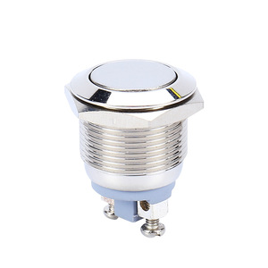 Interruptor de Botón Metálico PBS-28B-2 1NO1NC con Anillo Iluminado IP65 y Terminales de Tornillo - Product Image 1