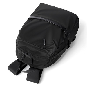 Men's Backpack Large Capacity Laptop Compartment Water Repellent Solid Color Everyday Use Shoulder Straps - Product Image 2