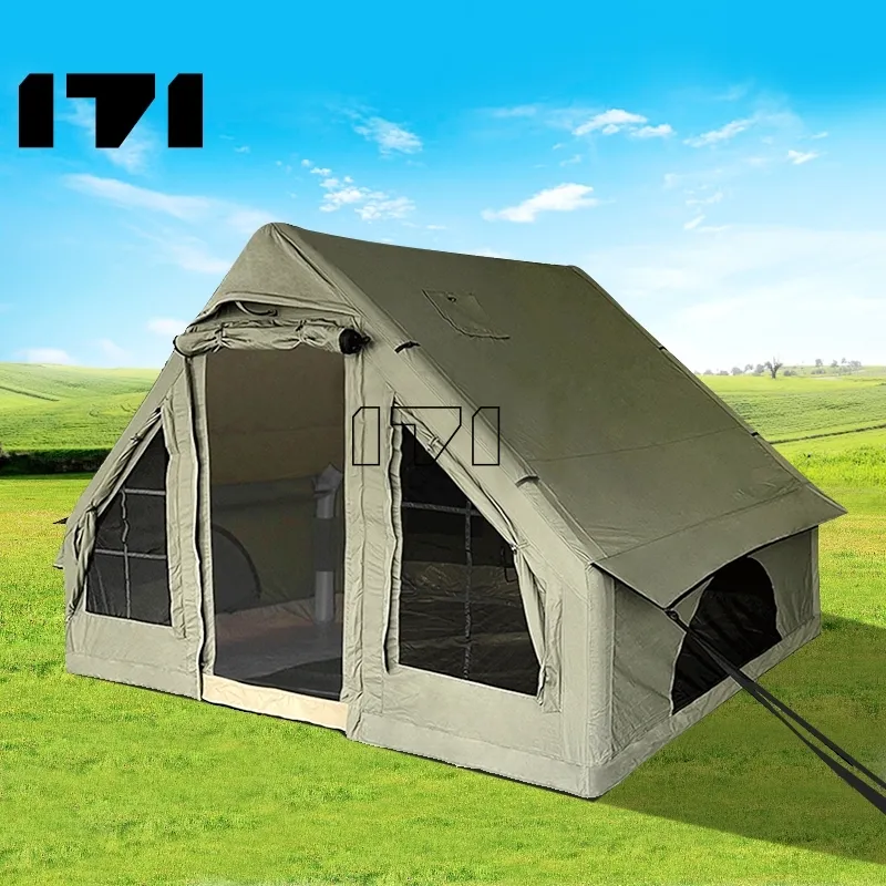 Şişme kamp ev açık çin olaylar için iki parçalı hava çadırı çatı üst karavan çadır açık şişme çadır norveç