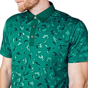 Polo de Manga Corta con Estampado de Camuflaje Verde para Hombre, de Secado Rápido, Estilo Casual, Tejido de Punto - Product Image 2