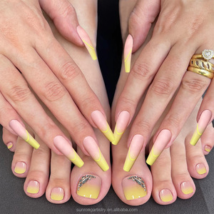 Summer Artificial Wearable Toenails Fingernails <b>Nails</b> Tips Manicure Short Press on <b>Nail</b> Foot Finger <b>Nails</b> <b>Set</b> - Product Image 4