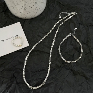 FY-PL203 Argento Sterling S925 Serie Argento Spezzato Design <span class=keywords><strong>di</strong></span> Nicchia Versione Coreana <span class=keywords><strong>di</strong></span> Accessori alla Moda e Versatili - Product Image 1