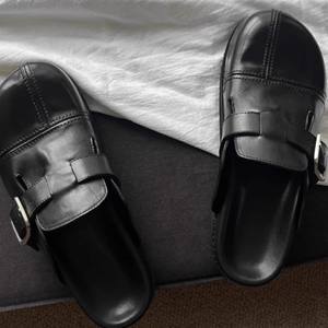 Mules à plateforme de style japonais pour femmes, design de niche, style britannique, sandales Birkenstock à enfiler sans dos, pour l'extérieur - Product Image 3