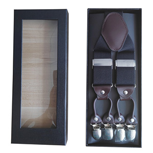 <span class=keywords><strong>Tirantes</strong></span> antideslizantes elásticos ajustables para hombre de diseño Simple de clase, 6 Clips, <span class=keywords><strong>tirantes</strong></span> en forma de Y <span class=keywords><strong>con</strong></span> caja de regalo - Product Image 3