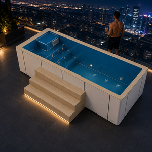 Piscine préfabriquée en fibre de verre de 20 pieds, prête pour l'expédition maritime, piscine hors sol pour l'exportation, utilisation en station balnéaire et dans les jardins - Product Image 1