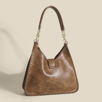 Sac à main en cuir PU de style rétro pour femmes, nouveau design, sac à main en bandoulière, sac à main souple, sac à main pour femmes, sac à bandoulière