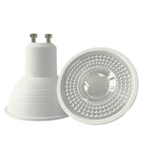 Coupe de lampe GU10 AC230V 7W lentille PC 38 degrés lumineux en aluminium revêtu de plastique projecteur LED affichage élevé Ra>80