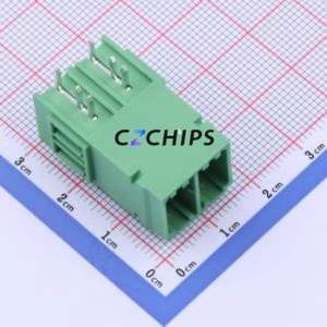 JL5EDGRHC-76202G01 Plug-in Terminal Block Bent Lead Through Hole,P=7.62mm Board-to-Board / Socket - Closed 1x2P 7.62mm Green - Product Image 1