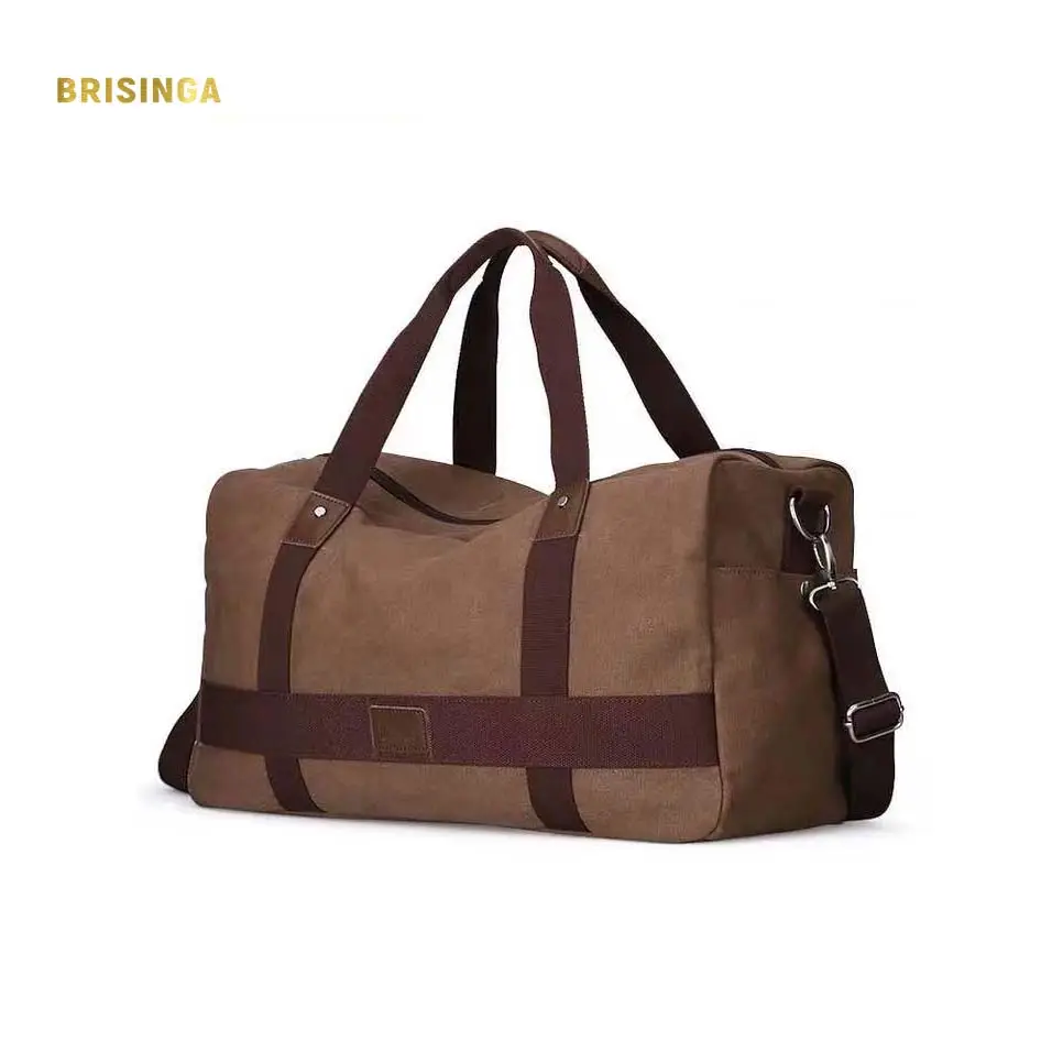 Bolso grande de lona impermeable para viaje, bolsa de lona impermeable para hombre, estilo Retro, a la moda, 7 días de deporte, OEM ODM, venta al por mayor