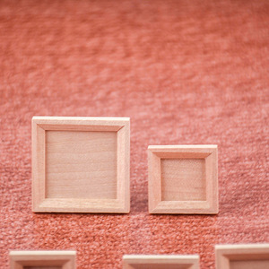 Support photo pour maison de poupée, cadre miniature en <span class=keywords><strong>bois</strong></span> massif, ornements en <span class=keywords><strong>bois</strong></span>, mini cadre DIY - Product Image 5