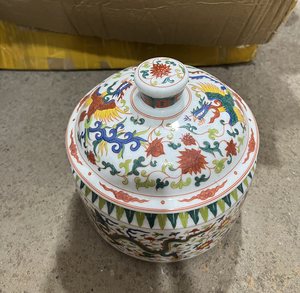 โถเซรามิกลาย<span class=keywords><strong>มังกร</strong></span>สีสันสดใสหม้ออาหารลายมังกรโบราณของจีน - Product Image 6