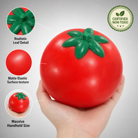 Jouet anti-stress géant en forme de tomate, texture hybride PU-TPR, gadget végétal compressible, pour soulager l'anxiété et l'exercice des mains, lot pour le commerce de gros