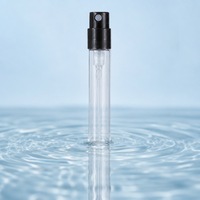 Atomiseur de parfum vide avec pulvérisateur noir, flacon pulvérisateur en verre rechargeable, brume fine, format voyage, pour échantillons cosmétiques, vente en gros