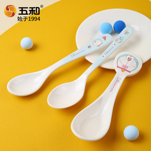 Wuhe Children's Spoon Doraemon Design Melamine Bpa Free For Baby Feeding 0-12 Months - Product Image 1