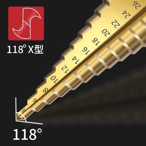 Baolian Metric <b>Step</b> <b>Drill</b> Bits Hex Shank Super Life Tialn Steel Drilling 4 To 32 Mm - Product Image 5