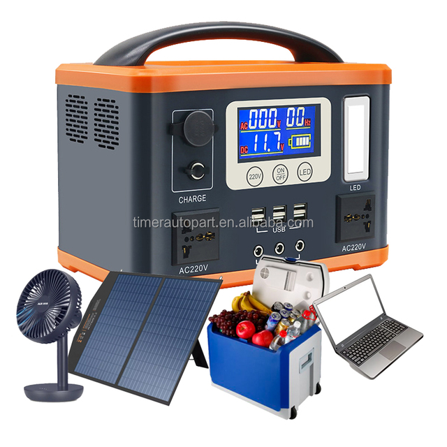 Camping Travel Outdoor 500Wh Lithium Battery 110/220V Ac Dc 12V/5V Output Portable Mobile Power Station for Solar System